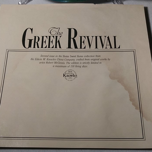 Knowles China Plate "The Greek Revival" Decorative Plate - Picture 5 of 9